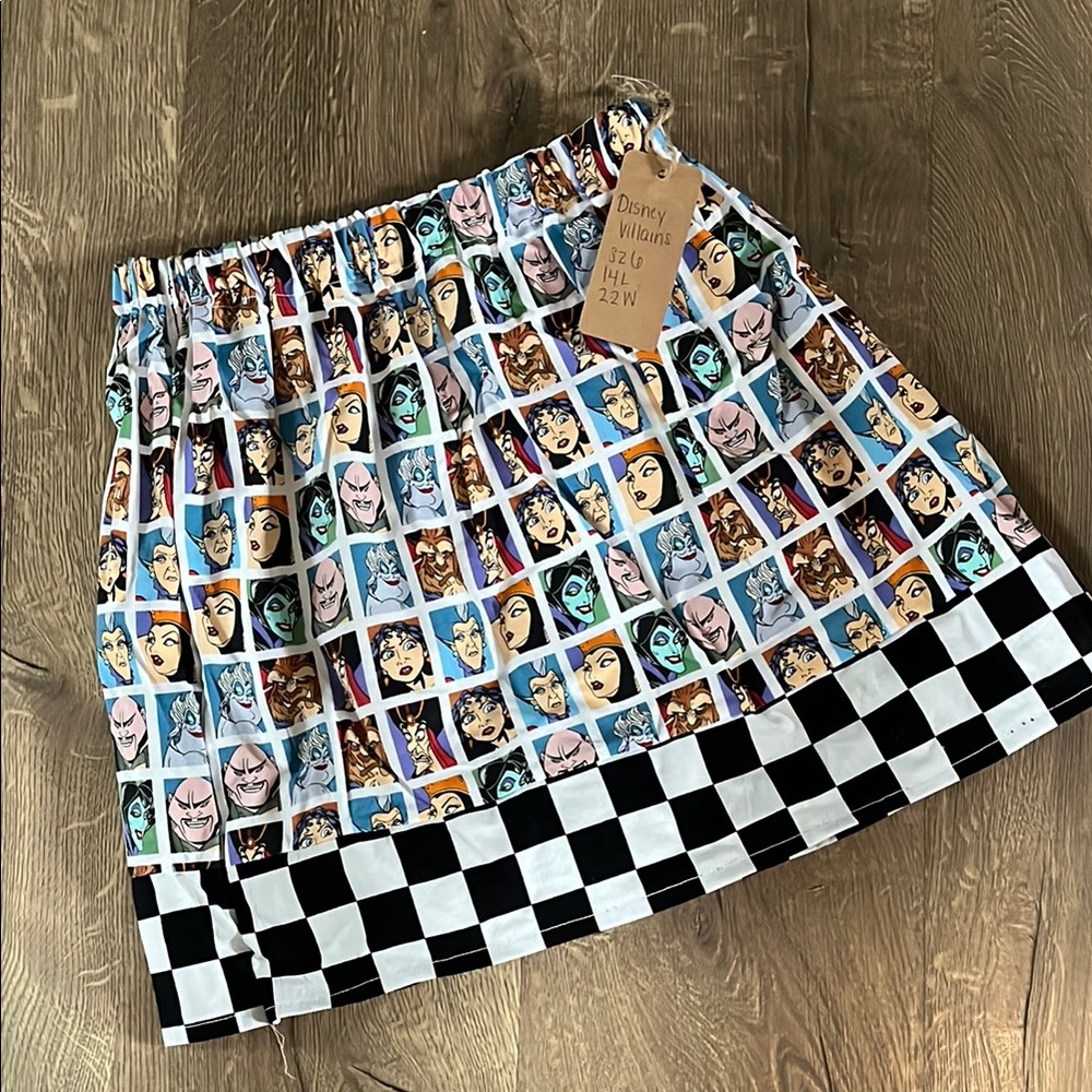 Disney Blue and White Bubble Mini Skirt
